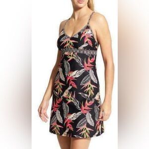 Athleta Tropical Print Halter Dress